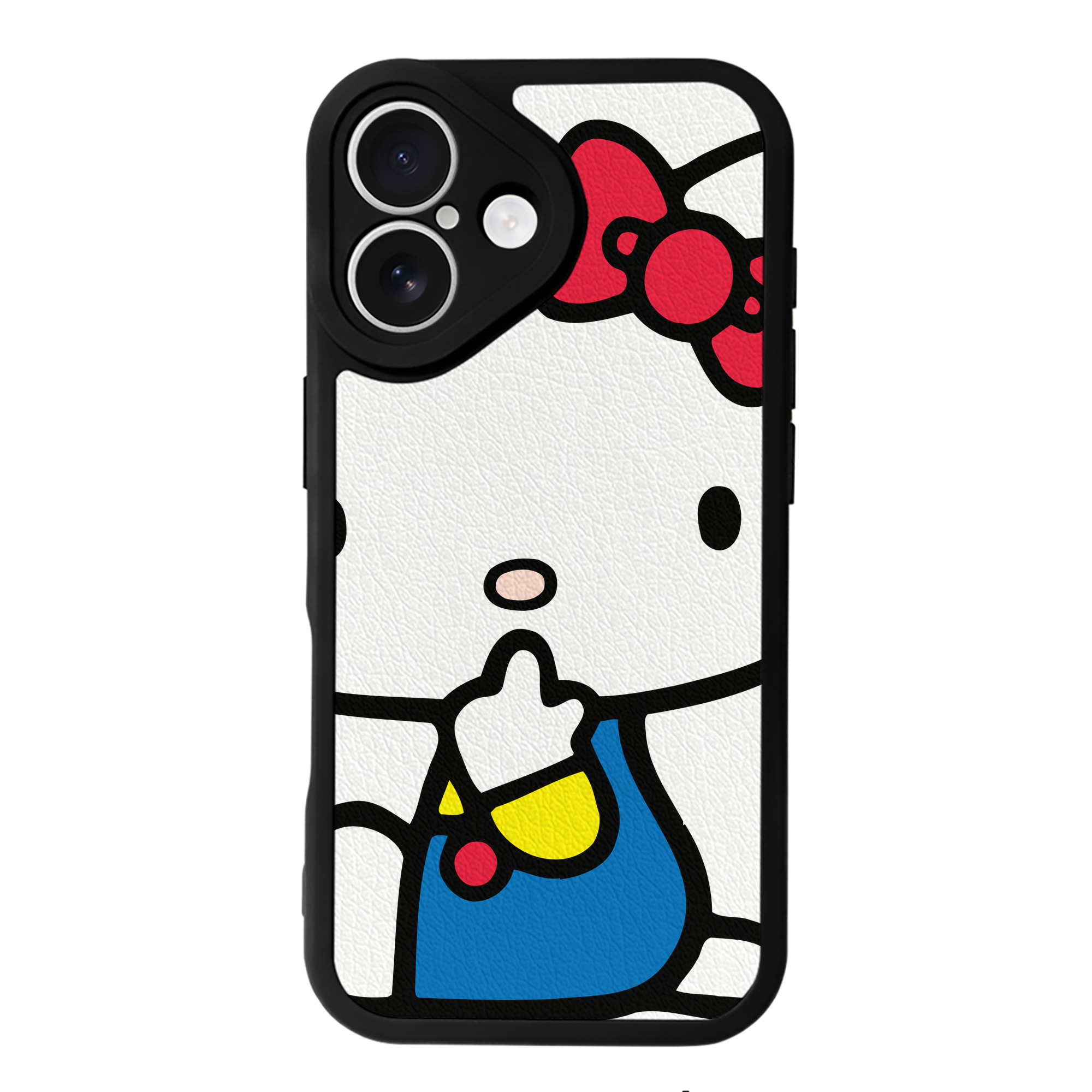 （画像用） Hello Kitty ハローキティ 【iPhone 16シリーズ対応】シリコンスマホケース（レザー調） 材質：シリコン
